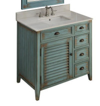 36, 42, 46 & 60" in Distress Blue or Distressed Beige ( Door & Drawer ) Abbeville Bathroom Vanity