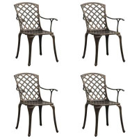 Canora Grey Patio Chairs Patio Furniture for Garden Porch Backyard Cast Aluminum