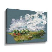 Orren Ellis Blue Gust Gallery Wrapped Floater-Framed Canvas