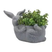 Trinx Bashuk Laying Bunny ResinPot Planter