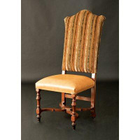 David Michael Tufted Upholstered Side Chair in Orange