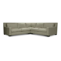 Hello Sofa Home Canapé modulaire en cuir véritable de 121,5 po de largeur faisant face à la droite