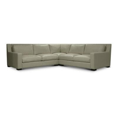 Hello Sofa Home Canapé modulaire en cuir véritable de 121,5 po de largeur faisant face à la droite in Couches & Futons in Québec