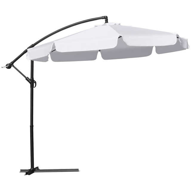Cantilever Umbrella 8.7' x 8.7' x 8.7' White in Patio & Garden Furniture - Image 2