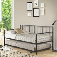 NEW METAL TWIN SIZE DAYBED & TRUNDLE FRAME SET 431138