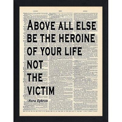 Made in Canada - Trinx "Not the Victim" Framed Textual Art in Arts & Collectibles