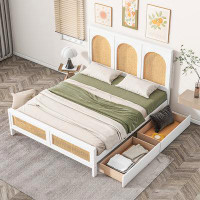 Bay Isle Home™ Full Size Wood Storage Platform Bed With 2 Drawers