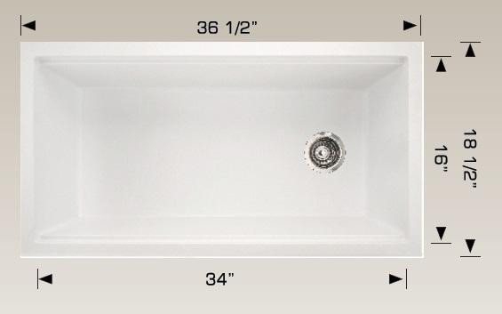 Granite Series: 36.5 or 34.5 x 18.5 x 10 Inch Undermount or Drop In Ledger Kitchen Sink Available in 4 Colors in Plumbing, Sinks, Toilets & Showers - Image 3