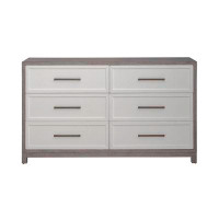 Liberty Furniture Palmetto Heights 6 Drawer 66" W Solid Wood Double Dresser