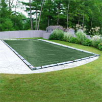 Optimum 18 ft. x 40 ft. Rectangular Green Solid In-Ground Winter Pool Cover