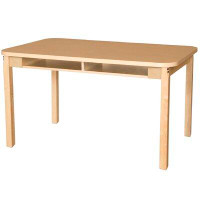 Wood Designs Four Seat Student Desk with 29" Hardwood Legs