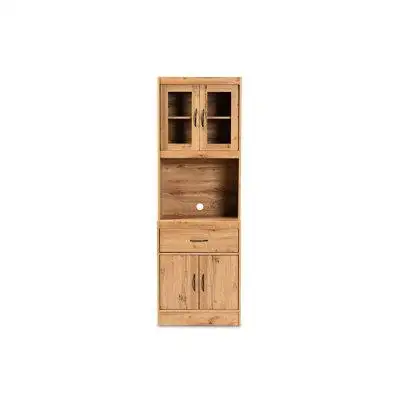 The simple yet elegant design of the cabinet organizes your kitchen in modern style. Made in Malaysi...