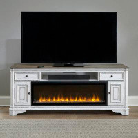 August Grove TV Stand for TVs up to 85" with Electric Fireplace Included