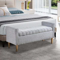 Latitude Run® Nayleah Upholstered Flip Top Storage Bench