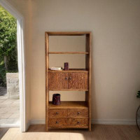 RARLON Solid wood bookcase lattice bookcase combination storage storage display cabinet