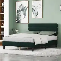 Mercer41 King Bed Frame with Wooden Slats