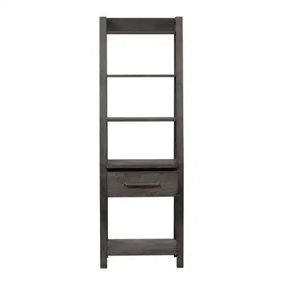 Maximize storage and convenience with the Modern Farmhouse 72 leaning bookcase. Crafted with poplar...