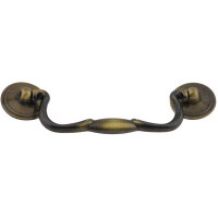 D. Lawless Hardware 4-1/2" Hafele Bail Pull Antique Brass