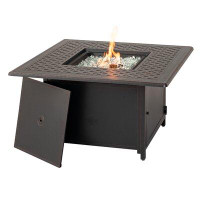 Red Barrel Studio 23.75" H x 42" W Aluminum Propane Outdoor Fire Pit with Lid
