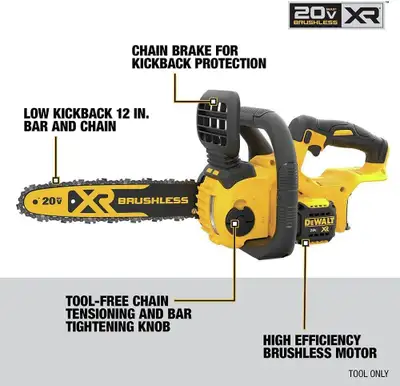 DEWALT 20V MAX* XR Chainsaw, 12-Inch, (DCCS620B), FREE Fast Delivery | LIMITED TIME OFFER!