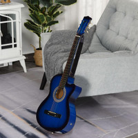 Electric Guitar 38" L x 14.1" W x 3.3" T Blue