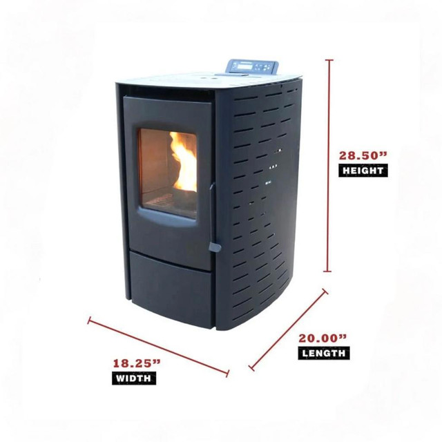 CLEVELAND IRON WORKS PS20W-CIW SMALL PELLET STOVE - 18 LBS HOPPER + SUBSIDIZED SHIPPING + 1 YEAR WARRANTY in Fireplace & Firewood - Image 2
