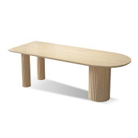 Hokku Designs 70.87" Burlywood Solid Wood Dining Table