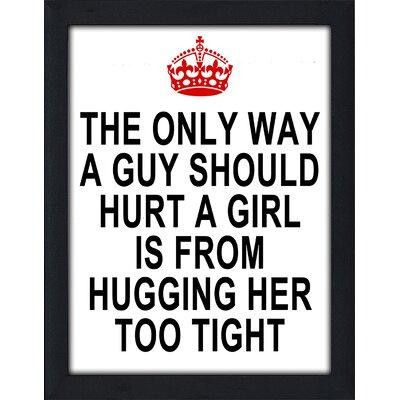 Picture Perfect International "Hugging Her" Framed Textual Art in Arts & Collectibles