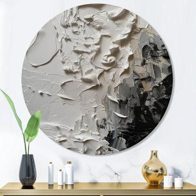 Ivy Bronx White And Black Tranquillity Unleashed IV - Abstract Marble Metal Wall Décor in Home Décor & Accents