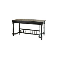 Canora Grey Solid wood dining table rectangular black carving