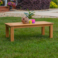 Joss & Main Adagio Outdoor Solid Teak Wood Coffee Table