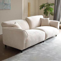 Crafts Design Trade 98.43" White Chenille Cloth Modular Sofa