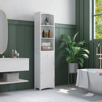 Bathroom Floor Cabinet 13.4" x 9.4" x 66.9" White