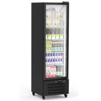babevy Commercial Glass Door Display Refrigerator, 11.6 Cu. Ft. Merchandiser Refrigerator Upright Freezer Beverage Coole
