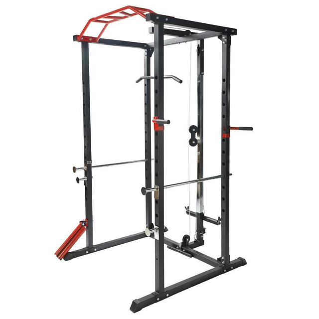 NEW GYM POWER RACK SQUAT & LAT ATTACHMENT 52321 in Exercise Equipment in Alberta - Image 2