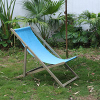 Ebern Designs Beach Sling Patio Chair Set Of 2,Wooden Folding Outdoor Chairs