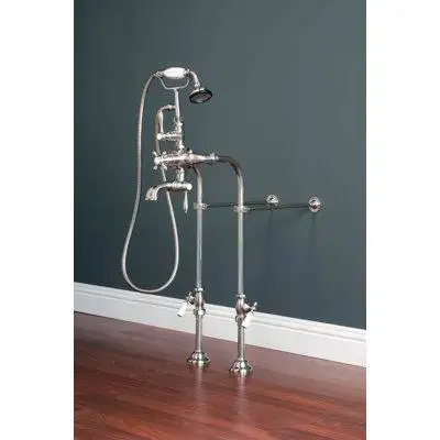 The Thermostatic Freestanding British Telephone Tub Faucet with 24 Supply Lines and Handheld Shower...