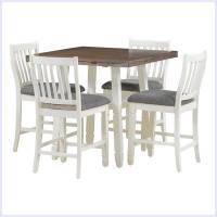 Red Barrel Studio 5-Piece Counter Height Dining Table Set In 2 Table Sizes With 4 Folding Leaves