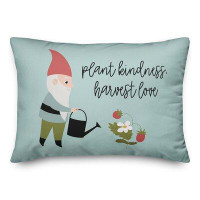 Trinx Plant Kindness Harvest Love Gnome 4 Throw Pillow