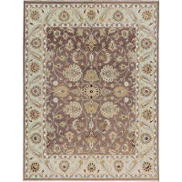 Bokara Rug Co., Inc. Hand-Knotted High-Quality Brown and Gold Area Rug
