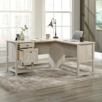 August Grove Annemargret Solid Wood L-Shape Desk