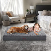 Tucker Murphy Pet™ Orthopedic Dog Beds For Large Dogs,Dog Bed With Plush Egg Foam Support And Non-Slip Bottom, Waterproo