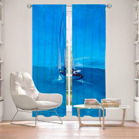 East Urban Home Lined Window Curtains 2-panel Set for Window Size by Markus - Sailing Into The Blue I