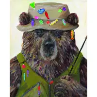 Trinx Bear-Ly A Bite by Kamdon Kreations - Wrapped Canvas Print
