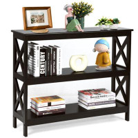Breakwater Bay 3-Tier Console X-Design Sofa Side Accent Table