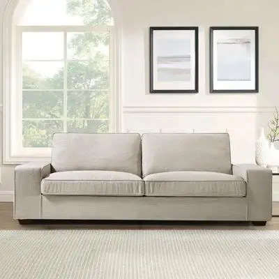 TASTELIFE 88.56" Chenille Modern Sofa Ergonomic Cushions Solid Wood Frame