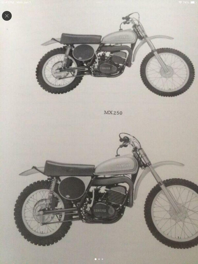 1972 Yamaha MX250 MX360 Parts List in Motorcycle Parts & Accessories - Image 2