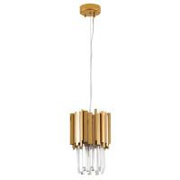 Everly Quinn This Exquisite Pendant Fixture Is In A Gold Finish. The Frame Is Made Out Of Stainless Steel, And It Comes