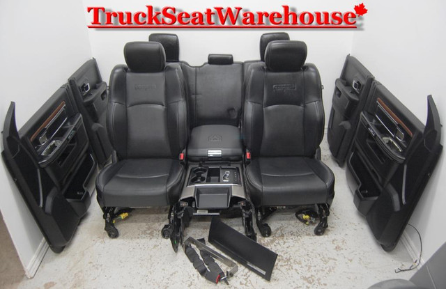 Dodge Ram Laramie 2016 BLACK LEATHER Front Rear Truck Seats power heated cooled in Other Parts & Accessories