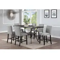 Red Barrel Studio 7 - Piece Counter Height Wood Dining  Set